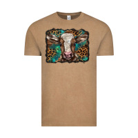 Vintage Coffee Christmas background baby calf Vintage Tee - BarkalooDesign