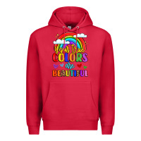 Cardinal name vibrant positivity rainbow art Premium Hoodie - LillyAllenDesigns
