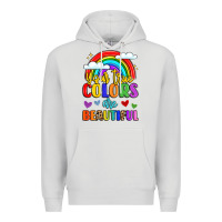 Dove Grey name vibrant positivity rainbow art Premium Hoodie - LillyAllenDesigns