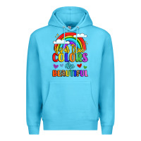 Ocean Blue name vibrant positivity rainbow art Premium Hoodie - LillyAllenDesigns