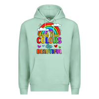 Seafoam name vibrant positivity rainbow art Premium Hoodie - LillyAllenDesigns