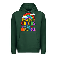 Sports Green name vibrant positivity rainbow art Premium Hoodie - LillyAllenDesigns