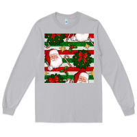 Moon Dust christmas  santa clause and ornaments seamless  pattern Long Sleeve Tee - BundleAndBundleShop