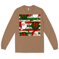 Toasted Coconut christmas  santa clause and ornaments seamless  pattern Long Sleeve Tee - BundleAndBundleShop