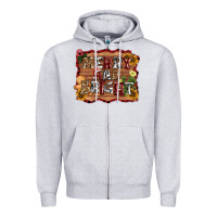 Heather Grey merry and bright Zipper Hoodie - AdoDesignShop