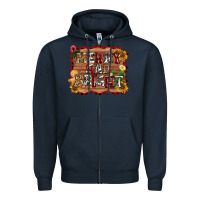 Navy merry and bright Zipper Hoodie - AdoDesignShop