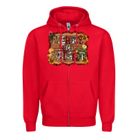 Red merry and bright Zipper Hoodie - AdoDesignShop