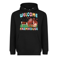 Black welcome to our farmhouse Heavyweight Hoodie - MaliasSmallBusiness