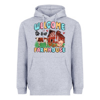 Heather Grey welcome to our farmhouse Heavyweight Hoodie - MaliasSmallBusiness