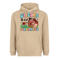 Mushroom welcome to our farmhouse Heavyweight Hoodie - MaliasSmallBusiness