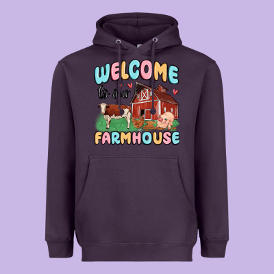 Welcome To Our Farmhouse Heavyweight Hoodie Designed By Maliassmallbusiness