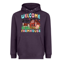 Plum welcome to our farmhouse Heavyweight Hoodie - MaliasSmallBusiness