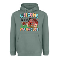 Sage welcome to our farmhouse Heavyweight Hoodie - MaliasSmallBusiness