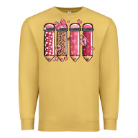 Antique Gold valentine' day teacher school pencils Premium Sweatshirt - MaliasSmallBusiness