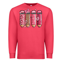 Cardinal valentine' day teacher school pencils Premium Sweatshirt - MaliasSmallBusiness