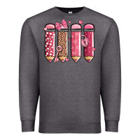 Charcoal Heather valentine' day teacher school pencils Premium Sweatshirt - MaliasSmallBusiness