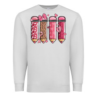 Dove Grey valentine' day teacher school pencils Premium Sweatshirt - MaliasSmallBusiness