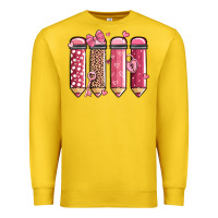 Lemon valentine' day teacher school pencils Premium Sweatshirt - MaliasSmallBusiness
