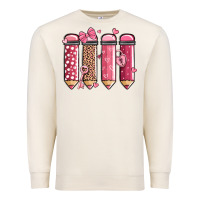 Sandshell valentine' day teacher school pencils Premium Sweatshirt - MaliasSmallBusiness