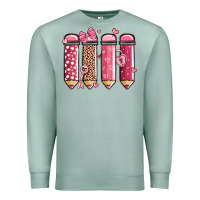 Seafoam valentine' day teacher school pencils Premium Sweatshirt - MaliasSmallBusiness