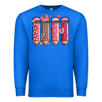True Royal valentine' day teacher school pencils Premium Sweatshirt - MaliasSmallBusiness
