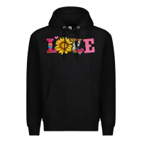 Black love sunflower valentines day Premium Hoodie - AdoDesignShop