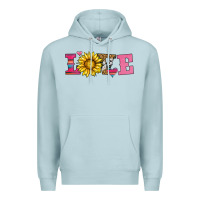 Blue Mist love sunflower valentines day Premium Hoodie - AdoDesignShop