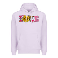 Lilac love sunflower valentines day Premium Hoodie - AdoDesignShop