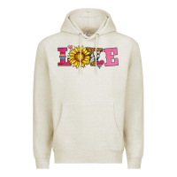 Oatmeal Heather love sunflower valentines day Premium Hoodie - AdoDesignShop