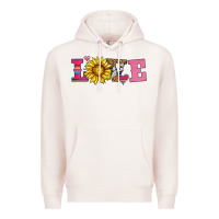 Pale Pink love sunflower valentines day Premium Hoodie - AdoDesignShop