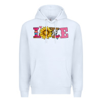 White love sunflower valentines day Premium Hoodie - AdoDesignShop