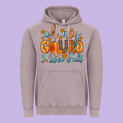 Oh My Gourd I Love Fall Vintage Hoodie Designed By Zillion Design Studio