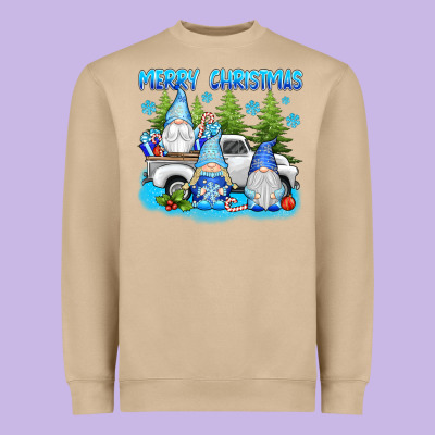 Merry Christmas Gnomies Heavyweight Sweatshirt Designed By Texasbilliewilder