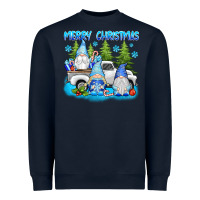 Navy merry christmas gnomies Heavyweight Sweatshirt - texasbilliewilder