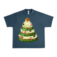 Midnight Navy white christmas cookie cake Urban Heavy Tee - FaDigitalArtStudio