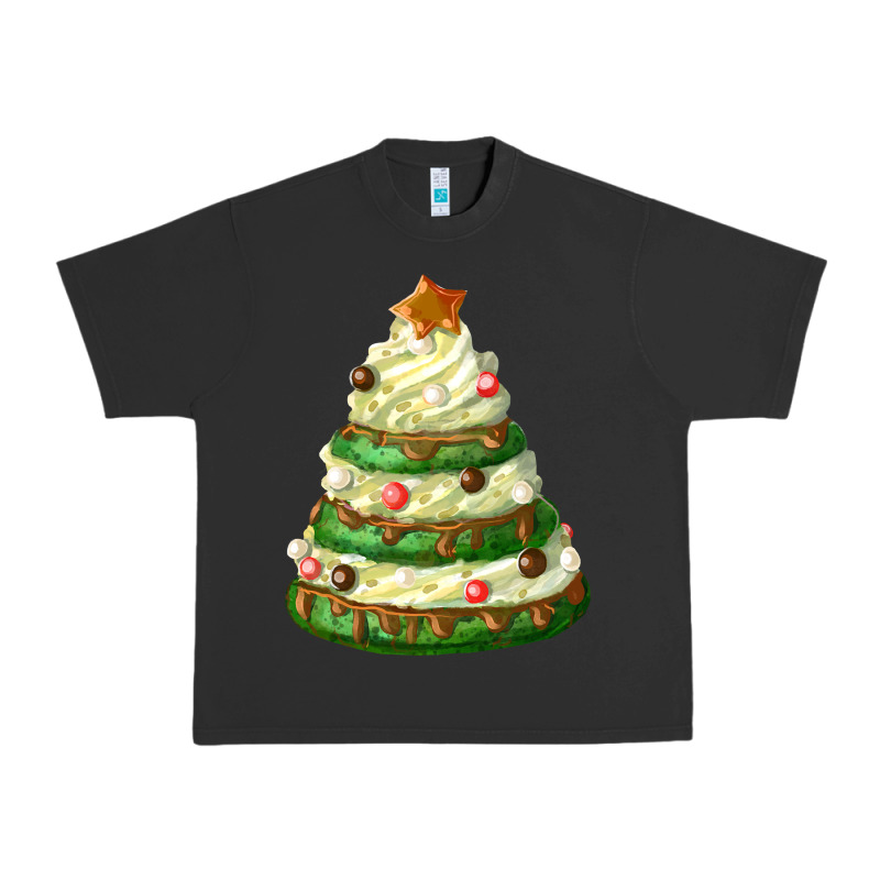 White Christmas Cookie Cake Urban Heavy Tee by FaDigitalArtStudio | Teevron