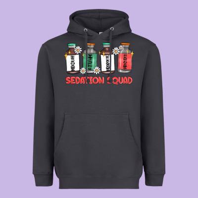Sedation Squad Heavyweight Hoodie Designed By Maliassmallbusiness