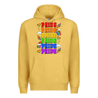 Antique Gold rainbow pride celebration Premium Hoodie - LillyAllenDesigns