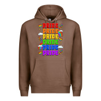 Chestnut rainbow pride celebration Premium Hoodie - LillyAllenDesigns