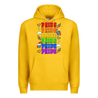 Lemon rainbow pride celebration Premium Hoodie - LillyAllenDesigns