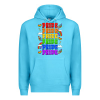 Ocean Blue rainbow pride celebration Premium Hoodie - LillyAllenDesigns