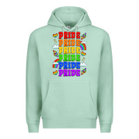 Seafoam rainbow pride celebration Premium Hoodie - LillyAllenDesigns