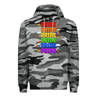 Slate Camo rainbow pride celebration Premium Hoodie - LillyAllenDesigns