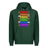 Sports Green rainbow pride celebration Premium Hoodie - LillyAllenDesigns