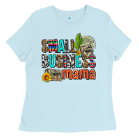 Baby Blue small business mama Ladies Tee - AdoDesignShop