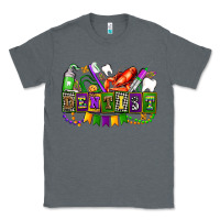 Charcoal Heather mardi gras dentist Classic Tee - AdoDesignShop
