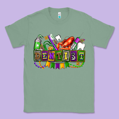 Mardi Gras Dentist Classic Tee Designed By Adodesignshop