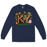 Navy ky kentucky christmas Long Sleeve Tee - AdoDesignShop