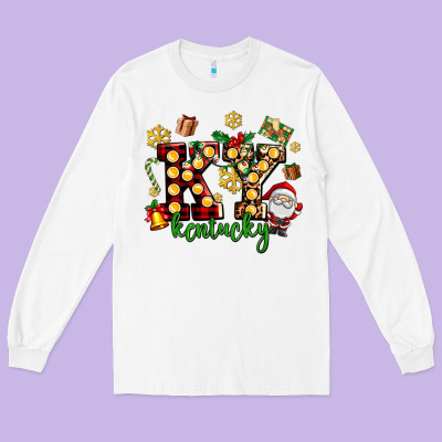Ky Kentucky Christmas Long Sleeve Tee Designed By Adodesignshop