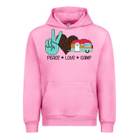 Fuchsia Pink Peace Love Camp Urban Hoodie - Bettercallsaul